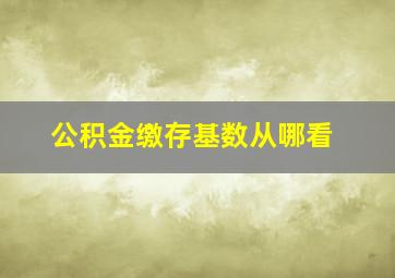 公积金缴存基数从哪看