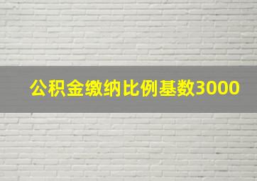 公积金缴纳比例基数3000