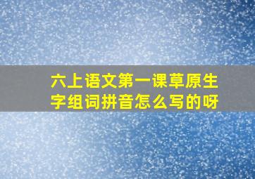 六上语文第一课草原生字组词拼音怎么写的呀