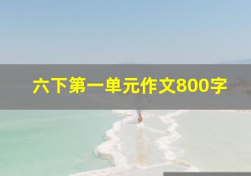 六下第一单元作文800字