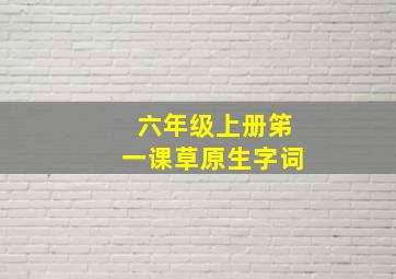 六年级上册笫一课草原生字词