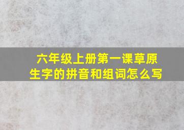 六年级上册第一课草原生字的拼音和组词怎么写