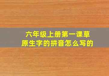 六年级上册第一课草原生字的拼音怎么写的