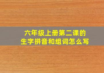 六年级上册第二课的生字拼音和组词怎么写