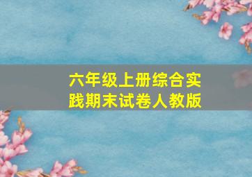 六年级上册综合实践期末试卷人教版