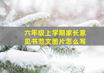 六年级上学期家长意见书范文图片怎么写