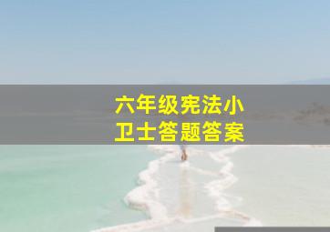 六年级宪法小卫士答题答案