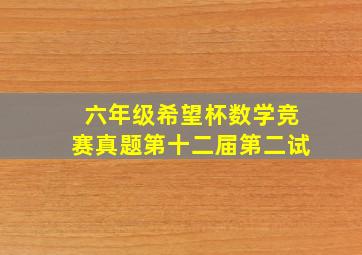 六年级希望杯数学竞赛真题第十二届第二试