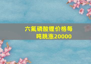 六氟磷酸锂价格每吨跳涨20000