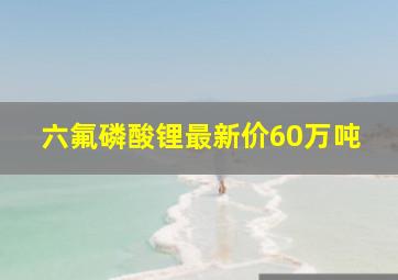 六氟磷酸锂最新价60万吨