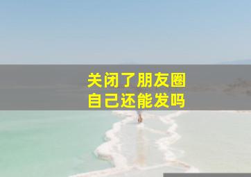 关闭了朋友圈自己还能发吗