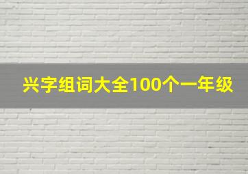 兴字组词大全100个一年级