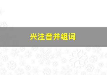 兴注音并组词