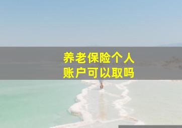 养老保险个人账户可以取吗