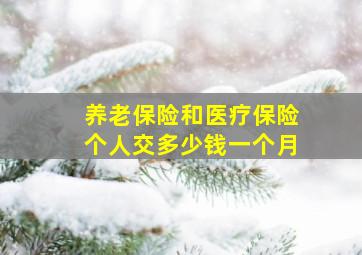 养老保险和医疗保险个人交多少钱一个月