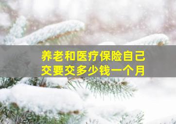 养老和医疗保险自己交要交多少钱一个月