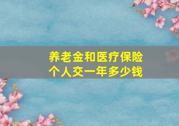 养老金和医疗保险个人交一年多少钱