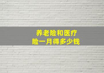 养老险和医疗险一月得多少钱