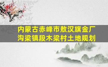 内蒙古赤峰市敖汉旗金厂沟梁镇段木梁村土地规划