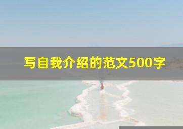 写自我介绍的范文500字