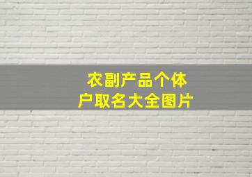 农副产品个体户取名大全图片