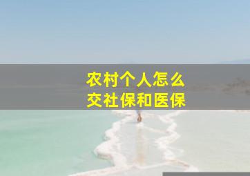 农村个人怎么交社保和医保