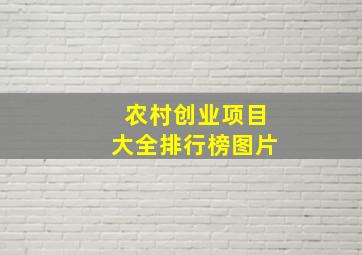 农村创业项目大全排行榜图片