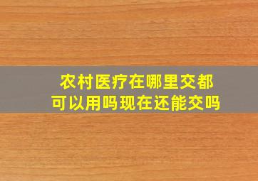 农村医疗在哪里交都可以用吗现在还能交吗