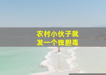 农村小伙子就发一个独胆毒