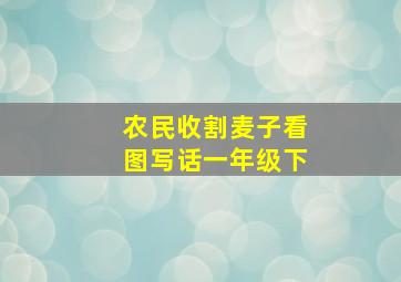 农民收割麦子看图写话一年级下