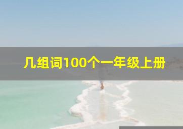 几组词100个一年级上册