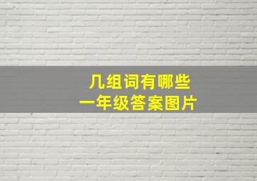 几组词有哪些一年级答案图片