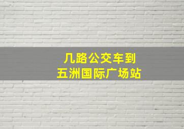 几路公交车到五洲国际广场站