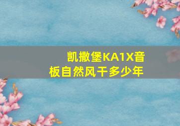 凯撒堡KA1X音板自然风干多少年