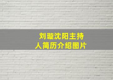 刘璇沈阳主持人简历介绍图片