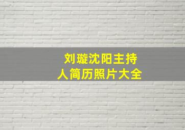 刘璇沈阳主持人简历照片大全