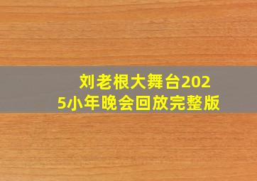 刘老根大舞台2025小年晚会回放完整版