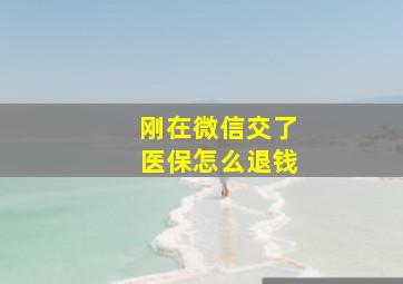 刚在微信交了医保怎么退钱