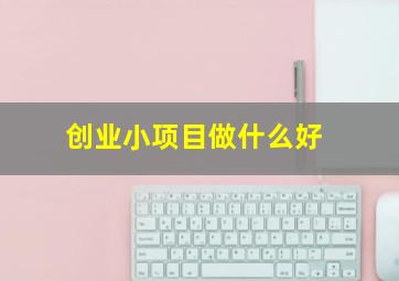 创业小项目做什么好