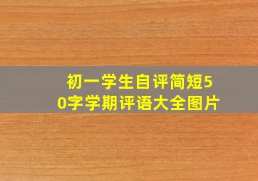 初一学生自评简短50字学期评语大全图片