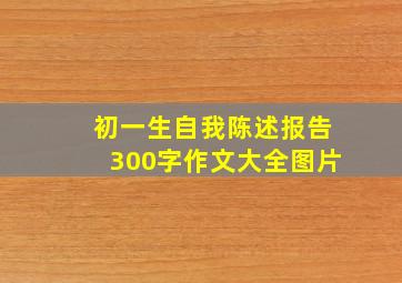 初一生自我陈述报告300字作文大全图片