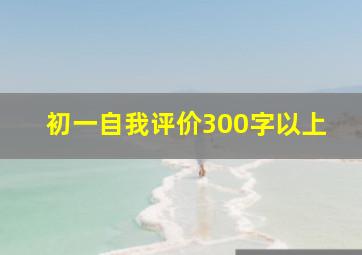 初一自我评价300字以上