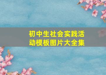 初中生社会实践活动模板图片大全集