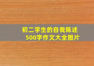 初二学生的自我陈述500字作文大全图片