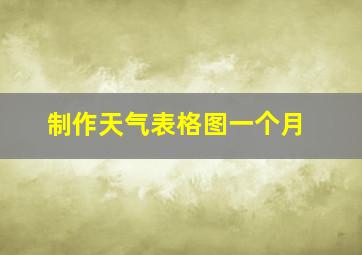 制作天气表格图一个月