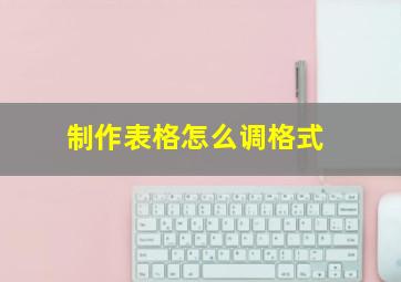 制作表格怎么调格式