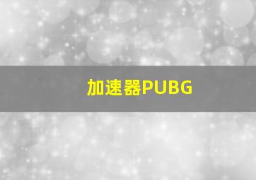 加速器PUBG