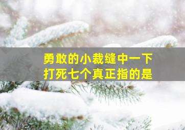 勇敢的小裁缝中一下打死七个真正指的是