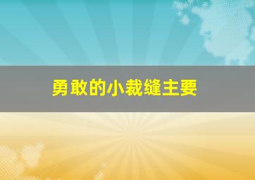 勇敢的小裁缝主要