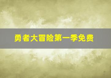 勇者大冒险第一季免费